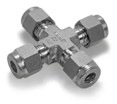 1/4" - Stainless Steel Tube OD Compression Cross