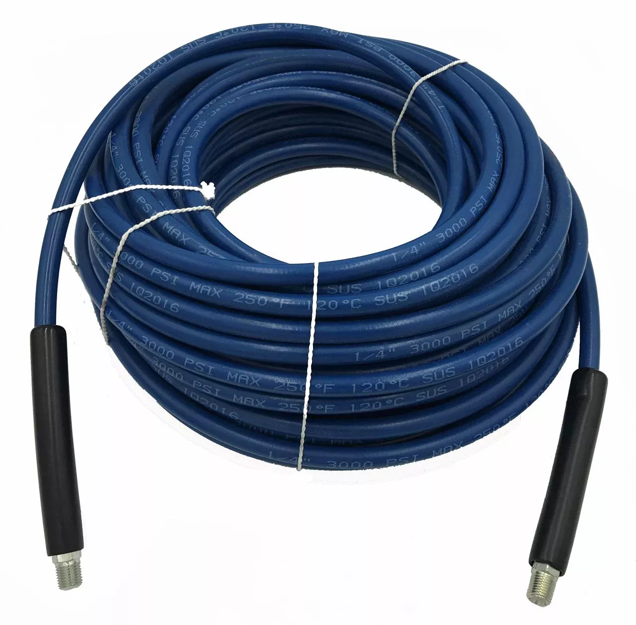1/4″ x 75′ Blue Carpet Cleaning Solution Hose 3,000 PSI