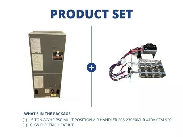 1.5 Ton AC/HP PSC Multiposition Air Handler 208-230/60/1 R-410A CFM 92