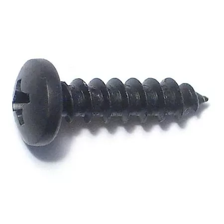 #10 x 3/4Black Steel Phillips Pan Head Sheet Metal Screws (15 pcs.)