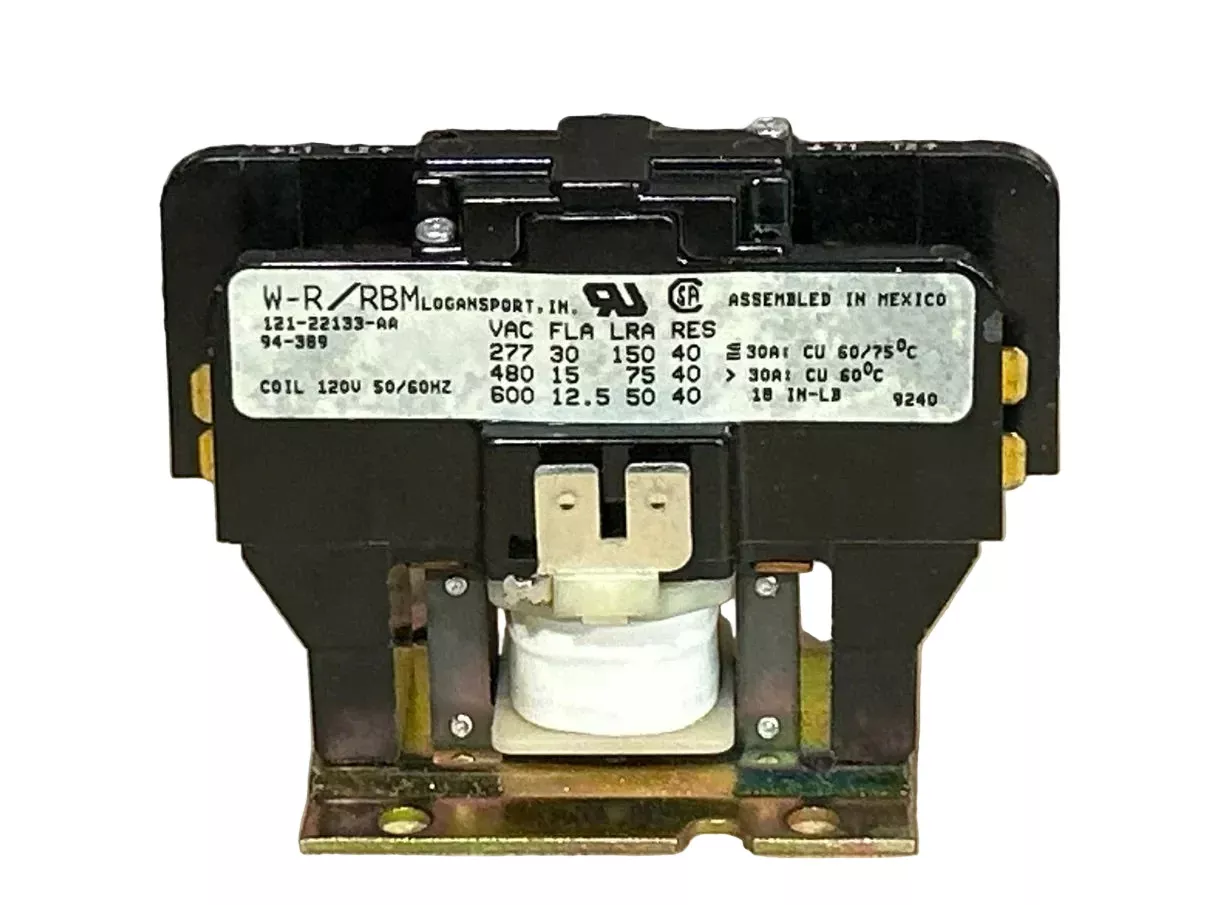 120 V, 50/60 Hz, 1 Pole Contactor