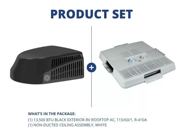 13,500 BTU Black Exterior-RV Rooftop AC, 115/60/1, R-410A and Non-Duct
