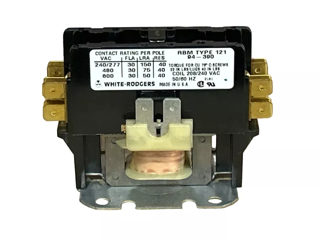 208/240 V, 50/60 Hz, 1 Pole Contactor