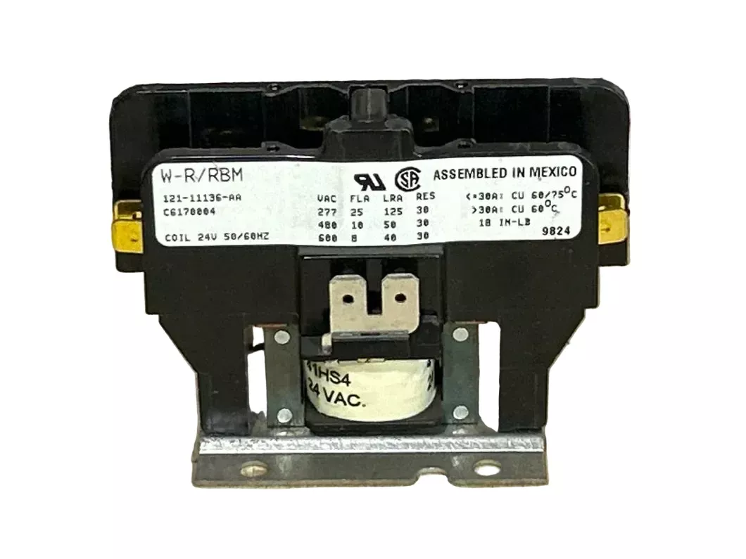24 V, 50/60 Hz, 25 Amps 1 Pole Contactor