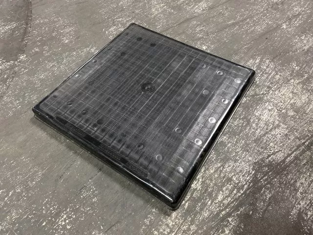 24" X 24" X 2" Black Plastic Equipment Pad