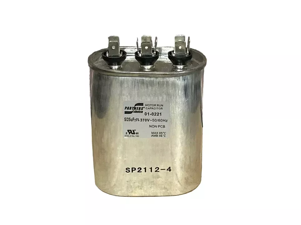 25+5MFD x 370VAC Oval Dual Run Capacitor