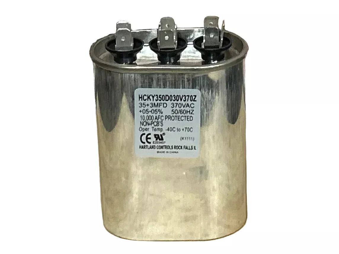35+3 MFD x 370 VAC Oval Dual Run Capacitor