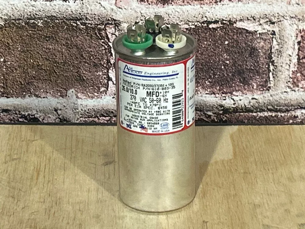 370 Vac, 35+10MFD 50/60 Hz, Round Capacitor