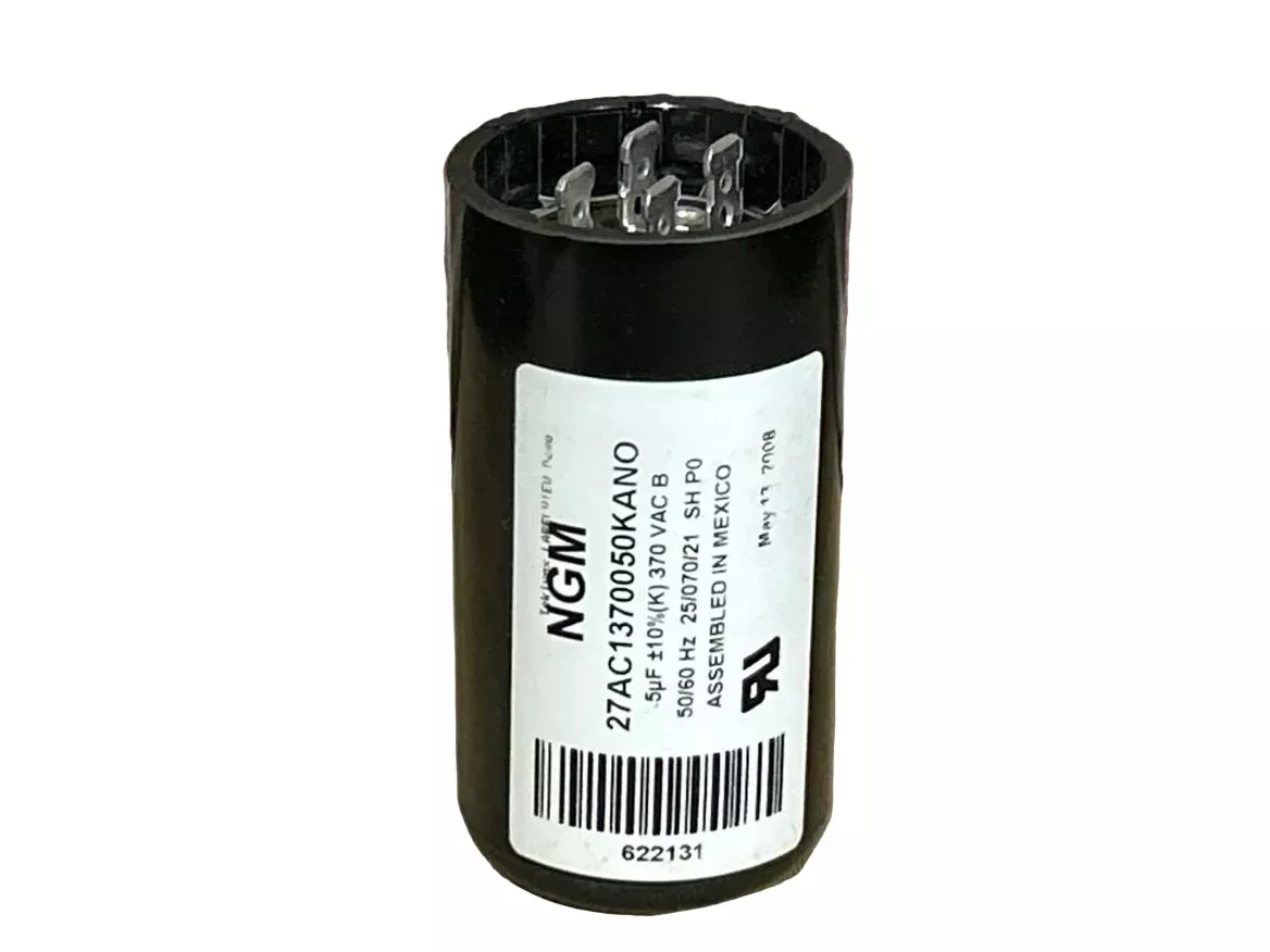 5UF x 370VAC Round Run Capacitor 4 -Terminals