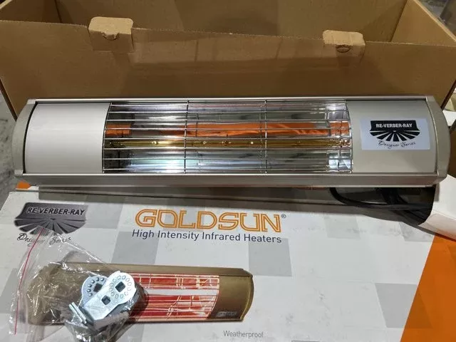 6,824 BTU Silver Infrared Space Heater, 2000 Watt, 230/50/1