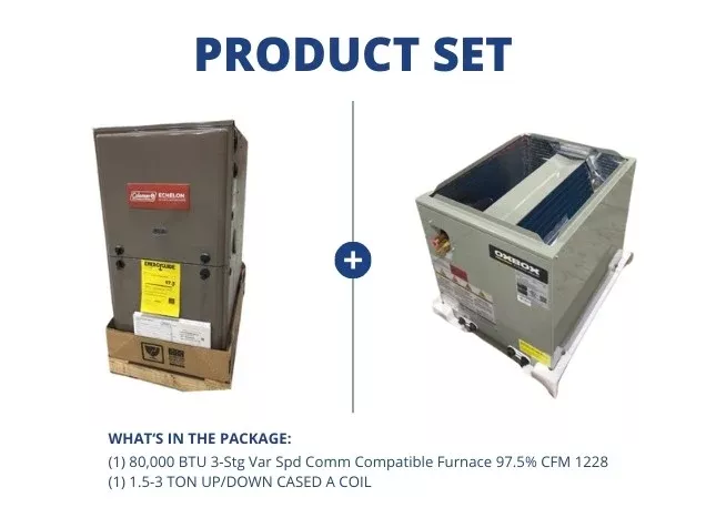80,000 BTU 3-Stg Var Spd Comm Compatible Furnace; 97.5%, CFM: 1228 w/