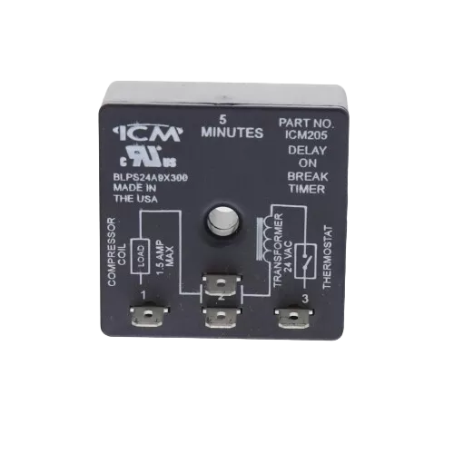 AAON P45120 18-30VAC Delay-On-Break Timer, 4 Terminals, 5-Min Fixed Delay