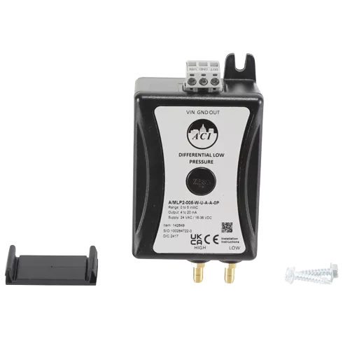 ACI 142849 Differential Pressure Panel Mount Transmitter 5" WC 4-20mA