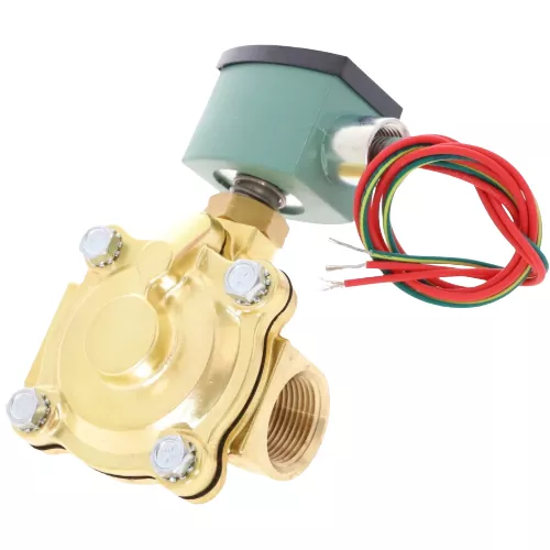 ASCO 8210G14 2-Way Normally Open Solenoid Valve, 1" NPT, 120VAC, Brass