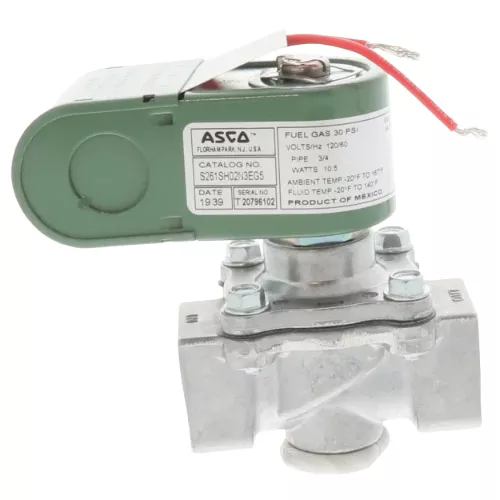 ASCO S261SH02N3EG5 3/4" NC 120V 0-30 PSI Solenoid Shutoff Valve