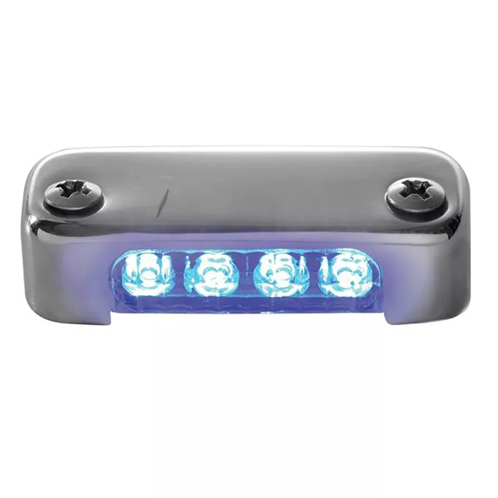 Attwood Blue LED Micro Light w/Stainless Steel Bezel Vertical Mount [6