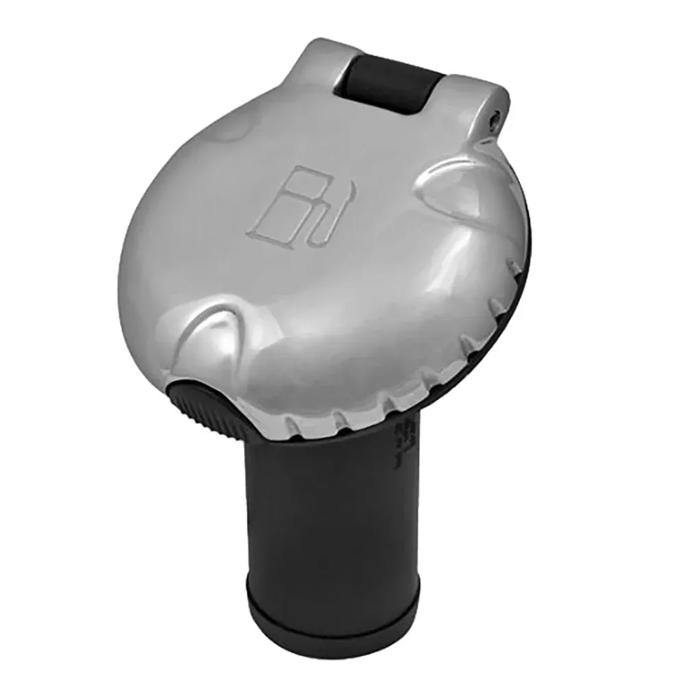 Attwood Deck Fill f/Carbon Canister System - Angled Body Scalloped Chr