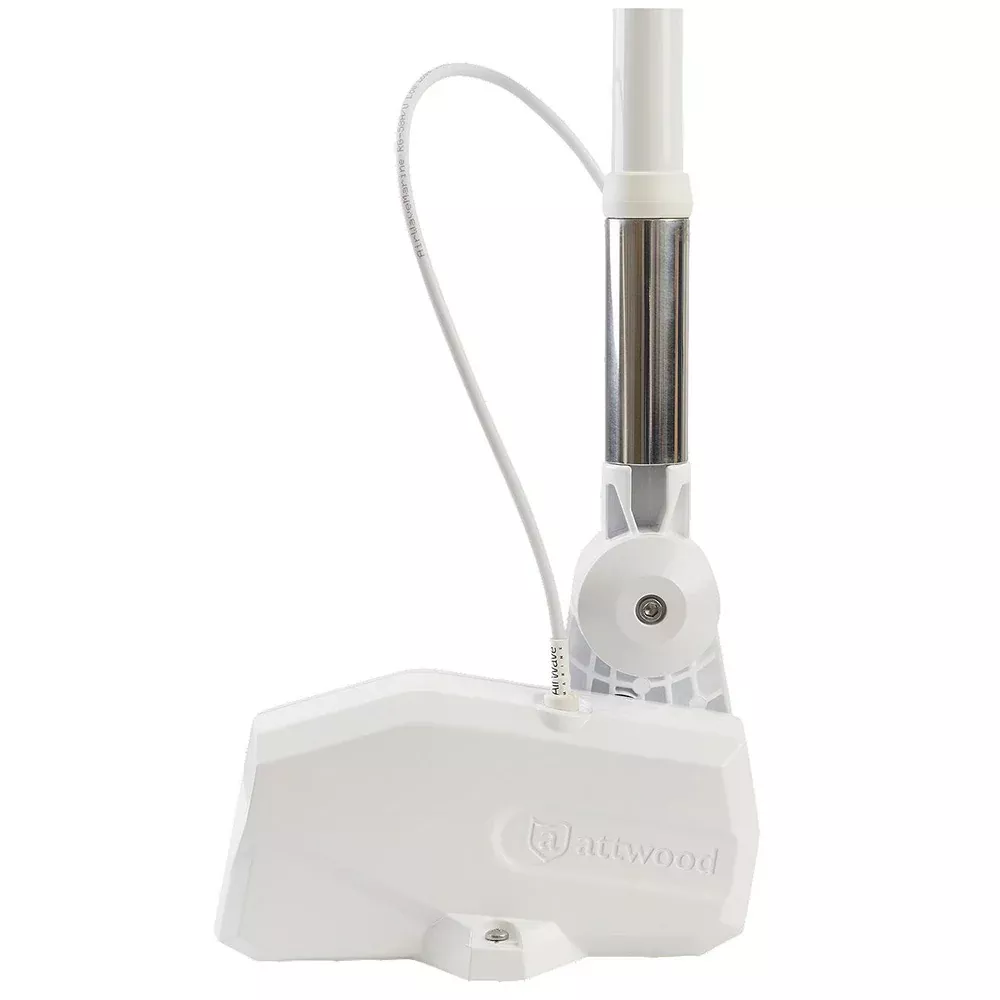 Attwood PowerBase Antenna - White Powered Fold-Down Antenna Base [6100