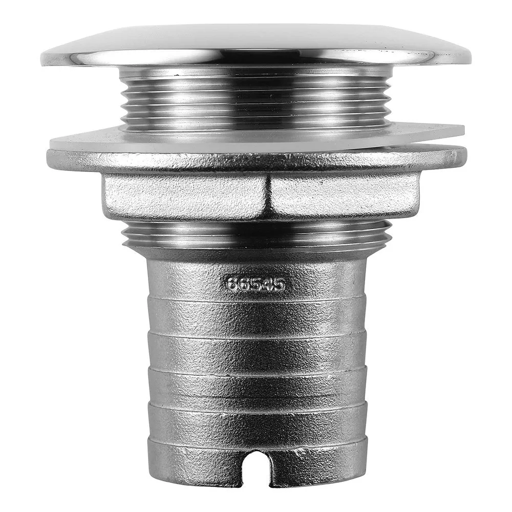 Attwood Stainless Steel Thru-Hull Short Straight Barbed - 1-1/2" Inner