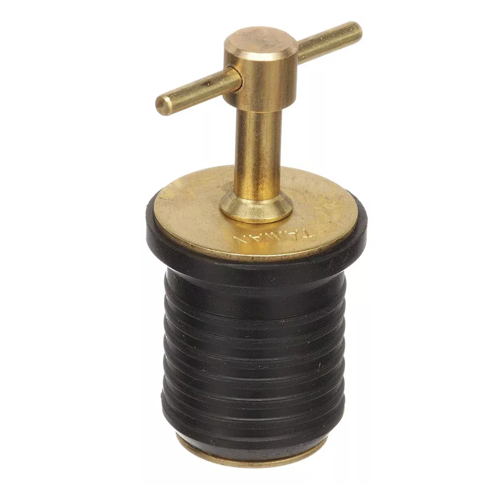Attwood T-Handle Brass Drain Plug - 1" Diameter - 7526A7