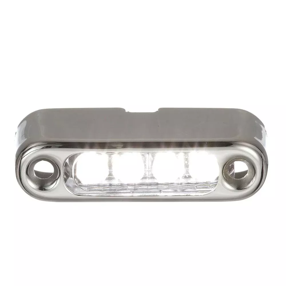 Attwood White LED Micro Light w/Stainless Steel Bezel Vertical Mount [