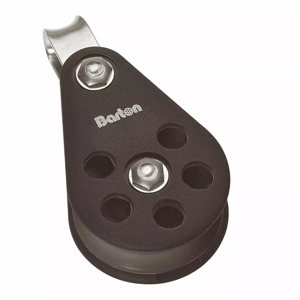 Barton Size 6 64mm Plain Bearing Pulley Single Block Fixed Eye [N06110