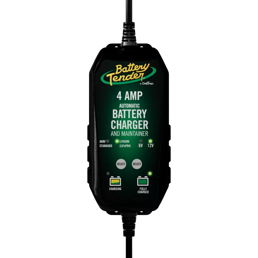 Battery Tender 6V/12V, 4A Lead Acid Lithium Selectable Battery Charger