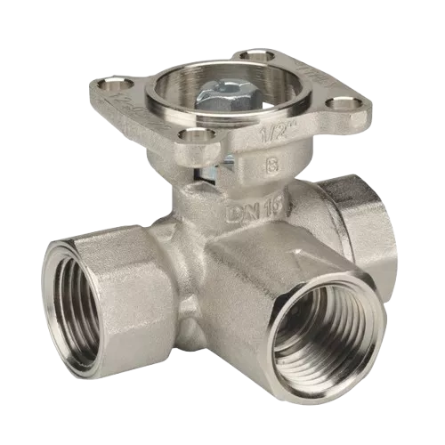 Belimo B310B Ball Valve, 1/2" NPT, 3-Way, 1.2 Cv, Equal % / Modified Flow