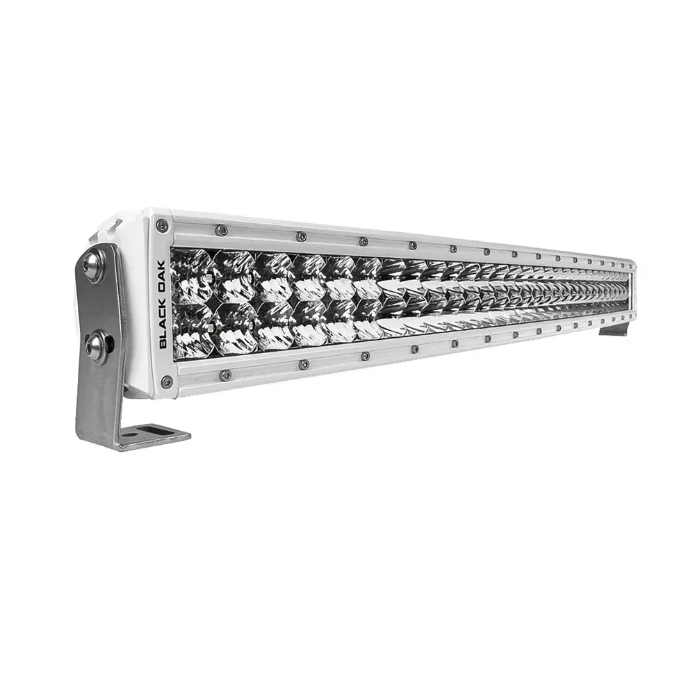 Black Oak 30" Marine Curved Double Row LED Light Bar - Spot Optics - W
