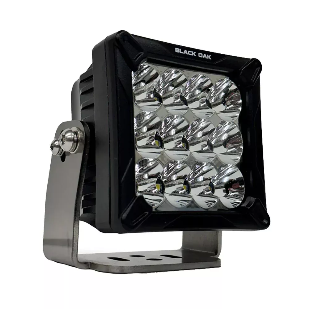 Black Oak 4" LED Pod Light - Black Housing - Bracket Mount - 120W - Co