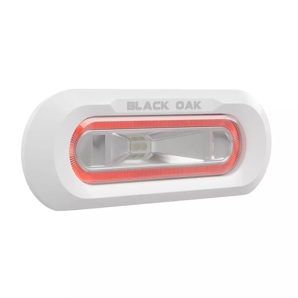 Black Oak Low Pro Marine Spreader Light - Flush Mount - White Housing