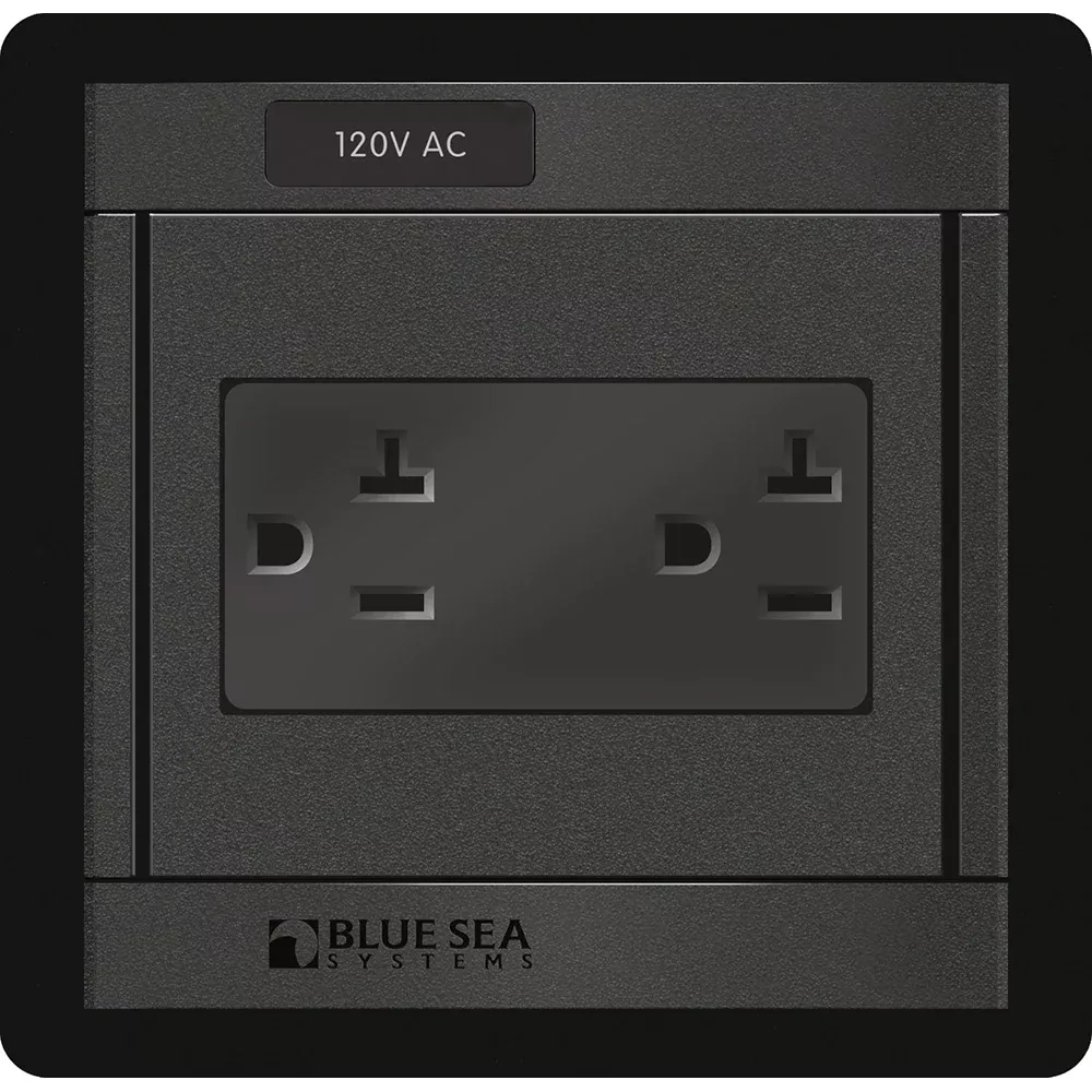 Blue Sea 1479 360 Panel 120V AC DUal Outlet 1479