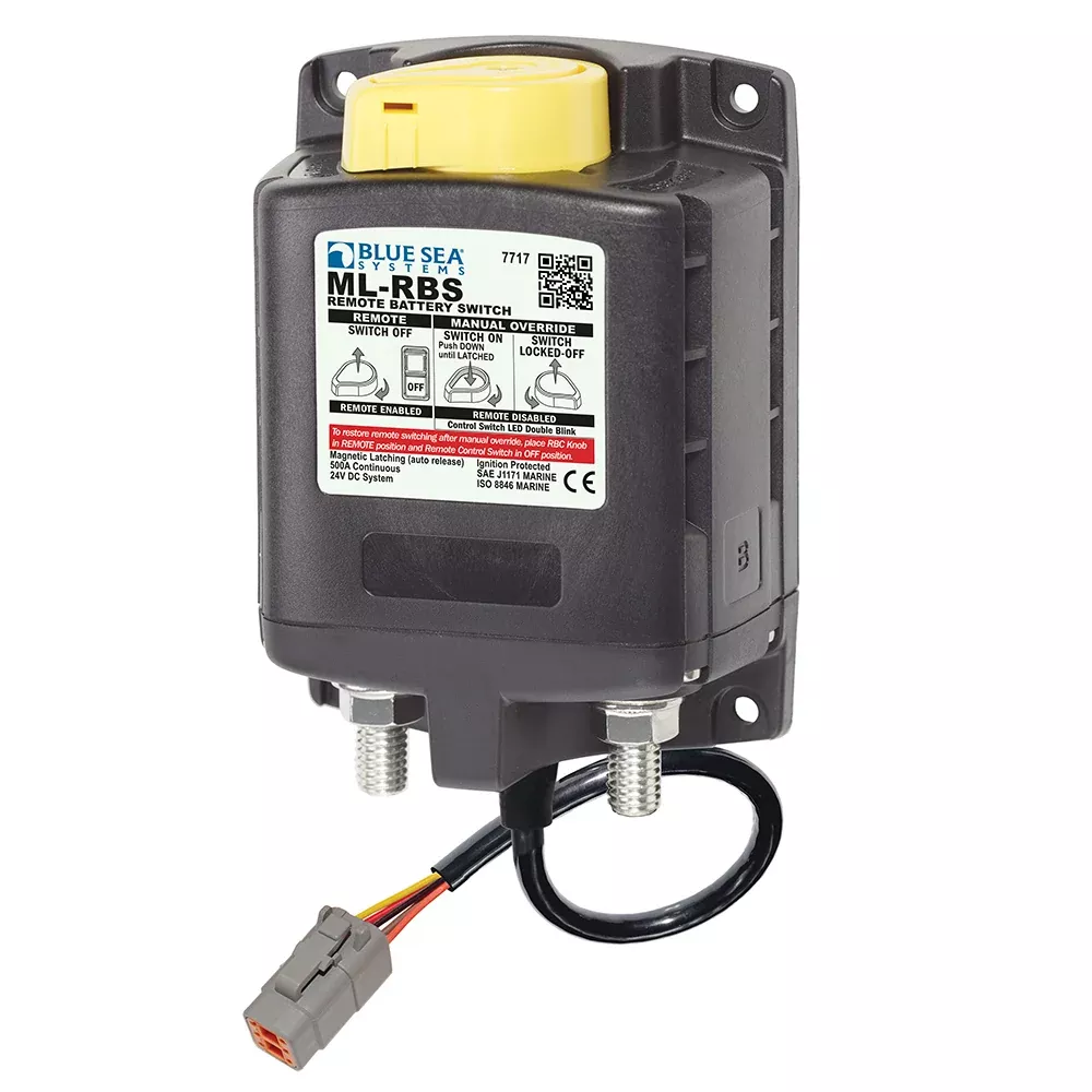 Blue Sea 7717100 ML-RBS Remote Battery Switch with Manual Control Auto