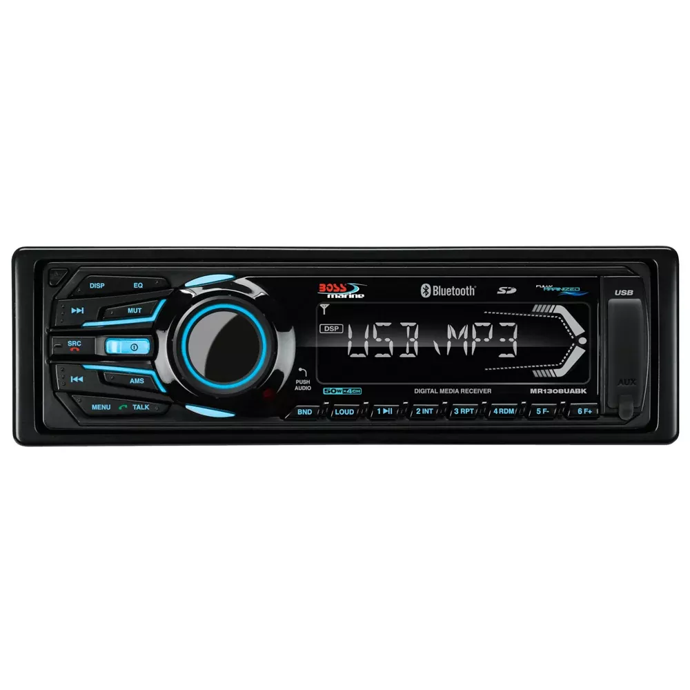 Boss Audio MR1308UABK Bluetooth - Fully Marinized MP3-Compatible Digit