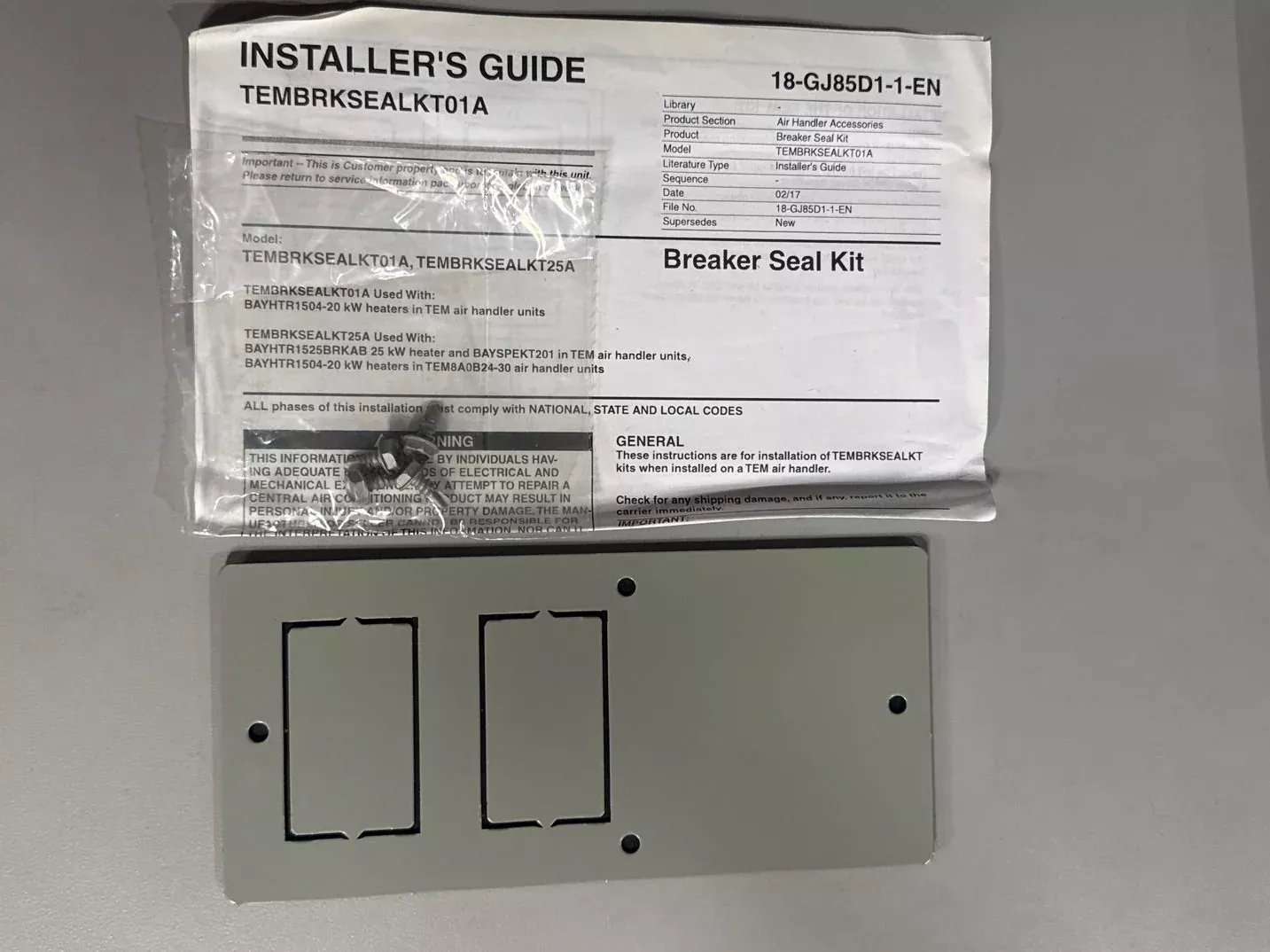 Breaker Seal Kit