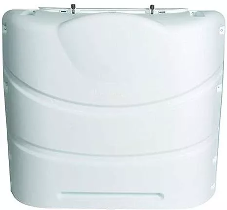 Camco RV Propane Tank Cover- White, Double Tanks