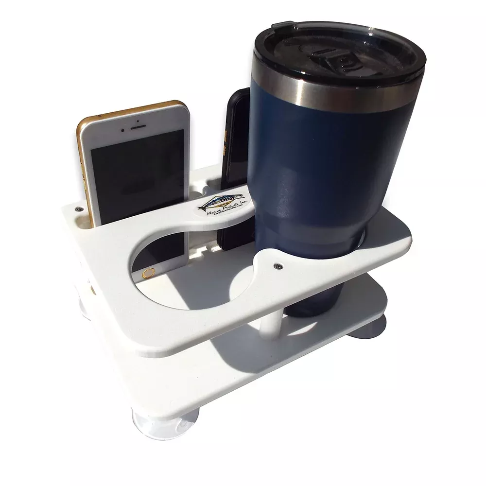 Deep Blue Marine Double Drink/Binocular/2 Cell Phones w/Suction Cups [