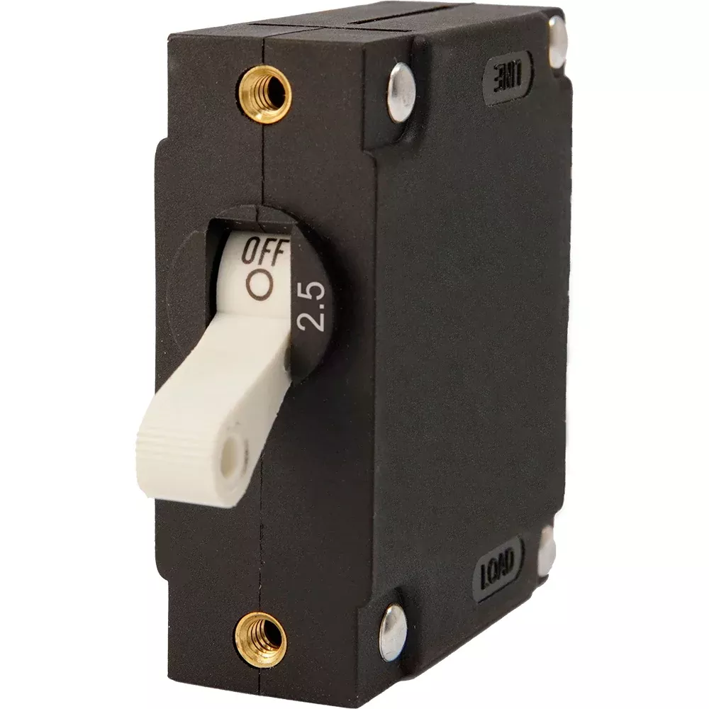 Egis A Series White Toggle Panel Mount Circuit Breaker Single Pole 25A 320103