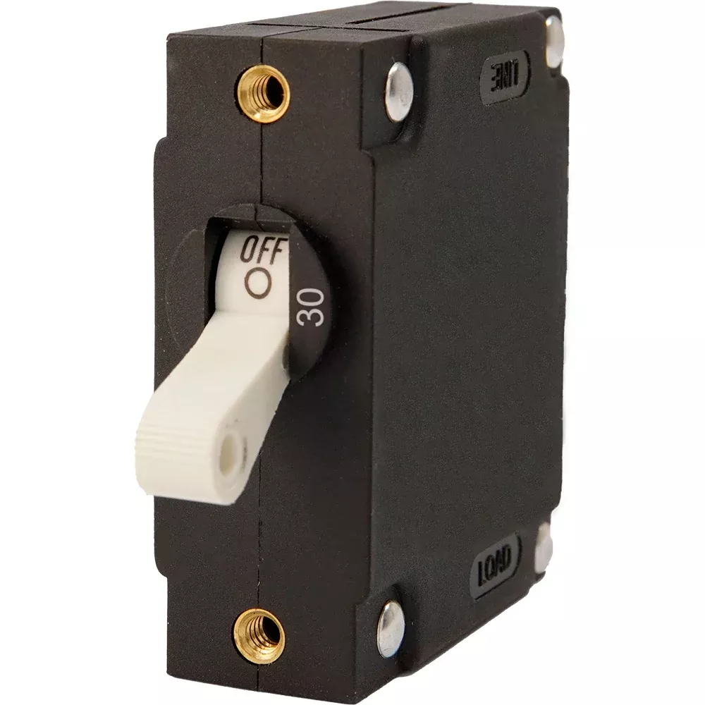 Egis A Series White Toggle Panel Mount Circuit Breaker - Single Pole 3