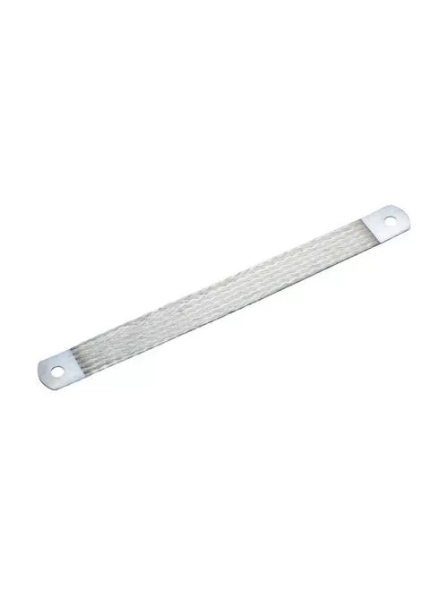 Erico 556600 MBJ Grounding and Bonding Braid, Tinned Copper, 40 A Ampacity, 11.84 kcmil, 5.906", 0.256" Hole