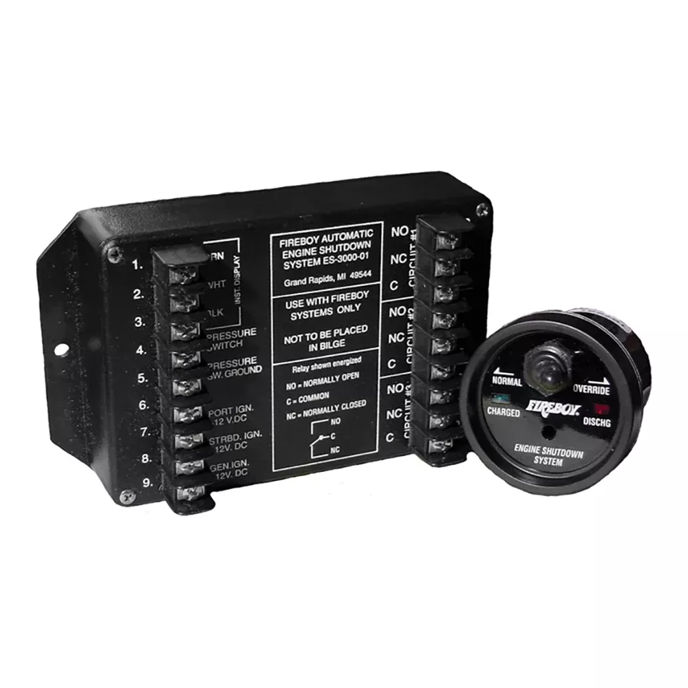 FireboyXintex Engine Shutdown 5 Circuit w20A Relays Round Display ES500001