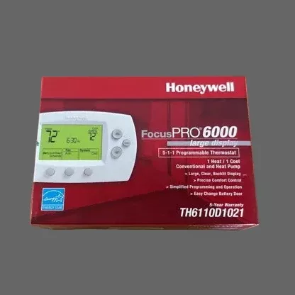 Focus Pro 6000 Programmable Large Display 5-1-1 1-Heat/1-Cool Thermost