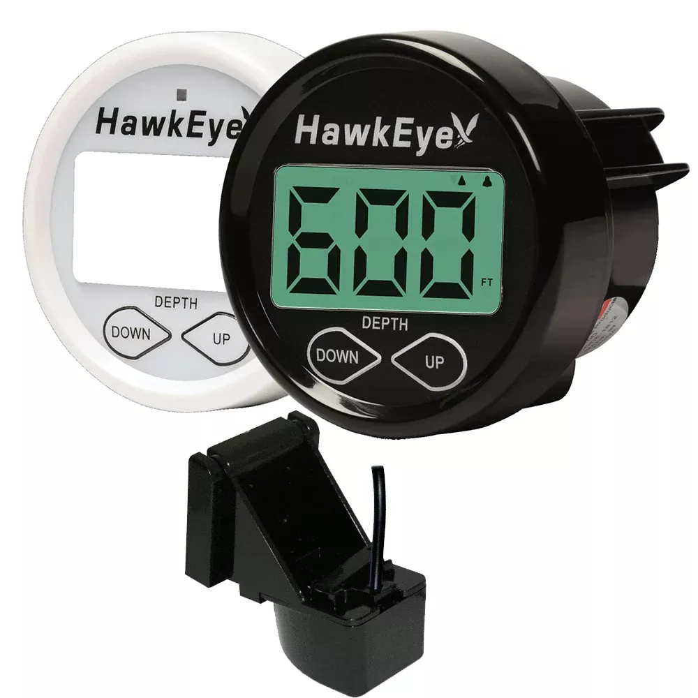 Hawkeye DepthTrax In-Dash Digital Depth Temp Gauge - Transom Mount [DT