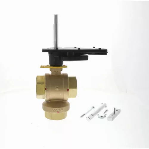 Honeywell VBN3EPPX0000 1-1/2" 3-Way NPT Ball Valve, 61 Cv