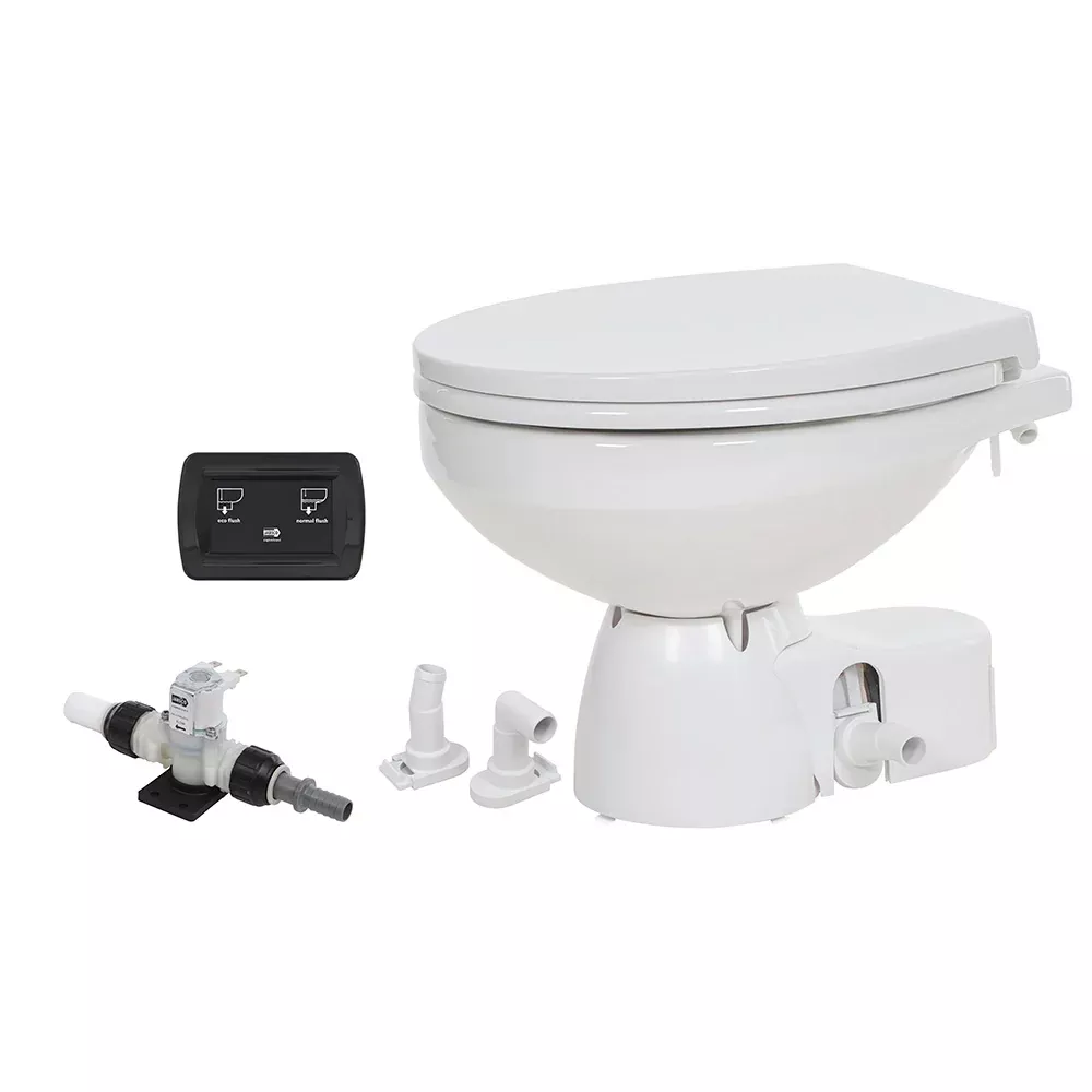 Jabsco Quiet Flush E2 Fresh Water Toilet Regular Bowl - 12V Soft Close