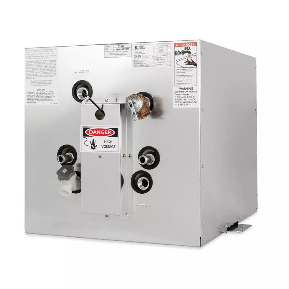 Kuuma 11-Gallon WH, 240V (L1 L2 Wiring) Front Heat Exchange, Side Moun