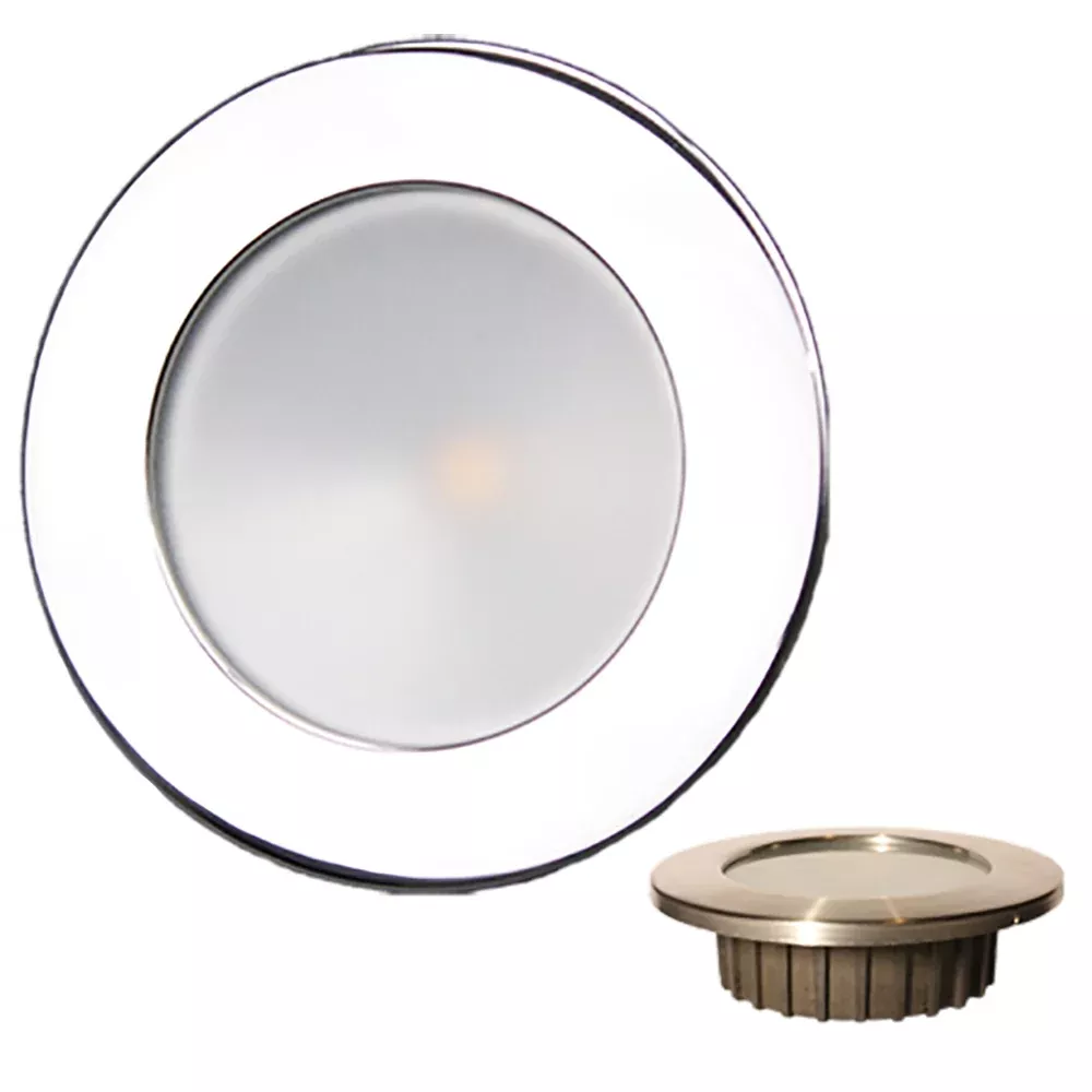 Lunasea Gen3 Warm White, RGBW Full Color 3.5 IP65 Recessed Light w/Pol