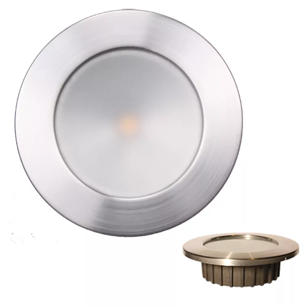 Lunasea ZERO EMI Recessed 3.5 LED Light - Warm White, Red w/Brushed St