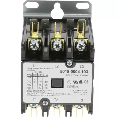 Marley Engineered Products 5018-0004-103 277V Coil 3-Pole 35A Contactor