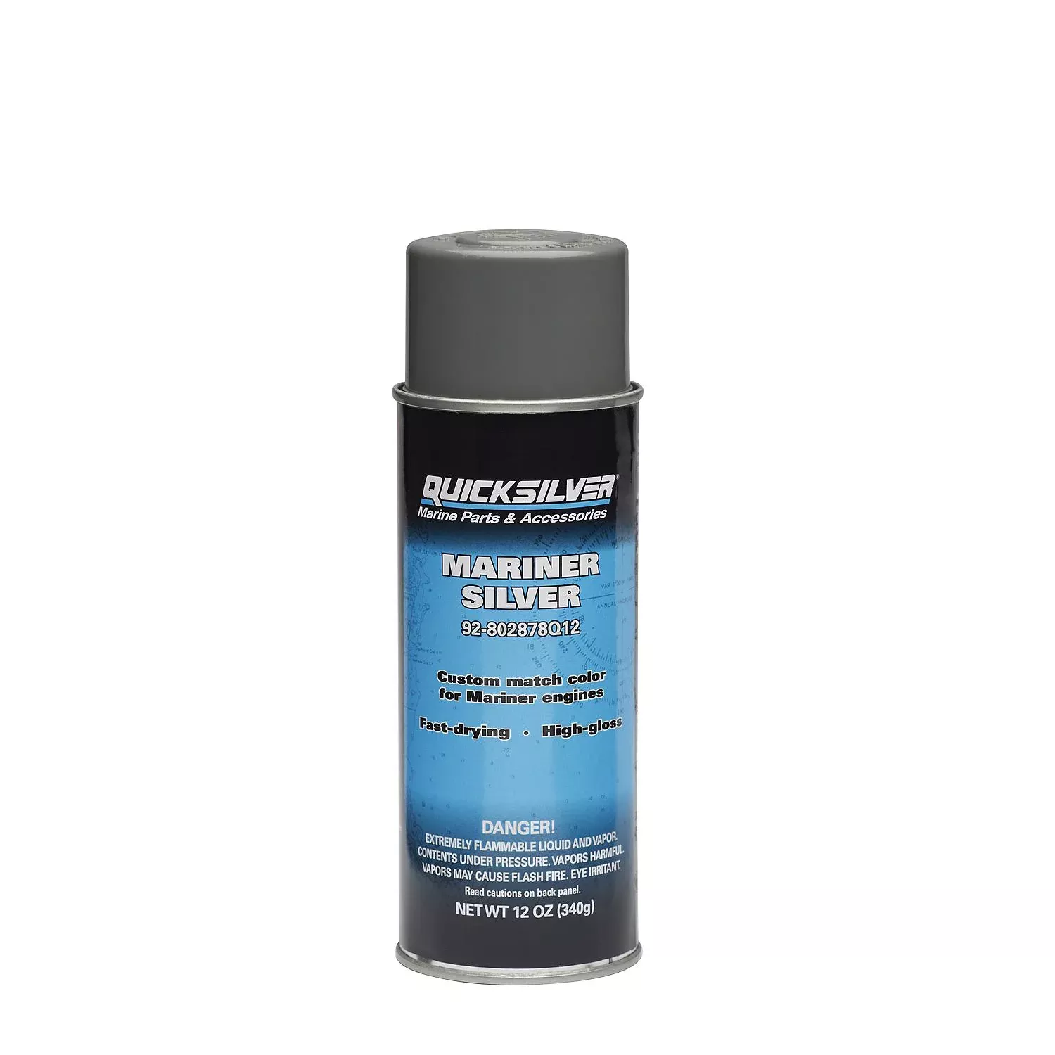 Mercury 802878Q12 Mariner Silver Enamel – 12 oz Spray